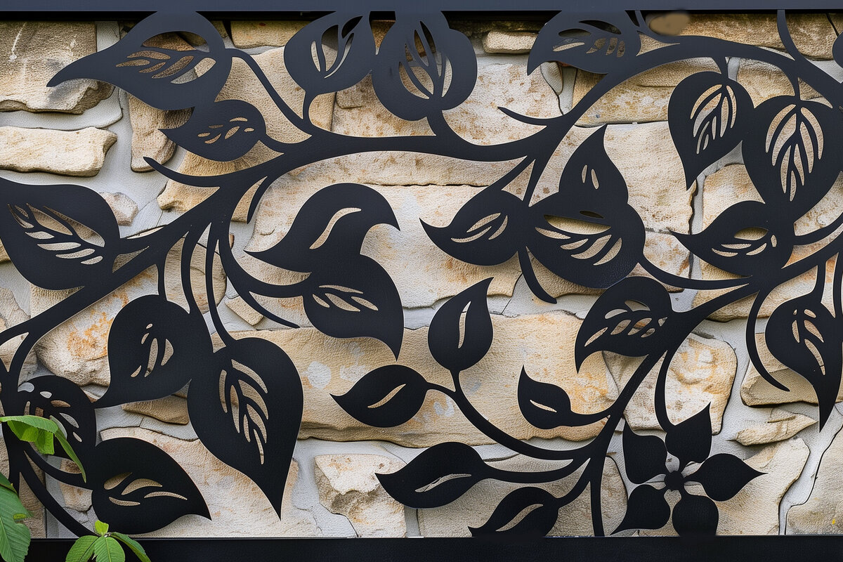 Intra απο ξύλο plywood  Χρώμα wenge 3mm-4mm πάχος - Διακοσμητικό πρότυπο πάνελ κοπής λέιζερ Δίασταση 20x20 cm INTRAFABR-97562656