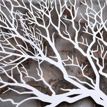 Intra απο ξύλο plywood  Χρώμα wenge 3mm-4mm πάχος - Διακοσμητικό πρότυπο πάνελ κοπής λέιζερ Δίασταση 20x20 cm INTRAFABR-97562672 - Image 1