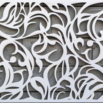 Intra απο ξύλο plywood  Χρώμα wenge 3mm-4mm πάχος - Διακοσμητικό πρότυπο πάνελ κοπής λέιζερ Δίασταση 20x20 cm INTRAFABR-97562724 - Image 1