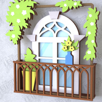 Intra απο ξύλο plywood Χρώμα wenge 3mm-4mm πάχος - Διακοσμητικό Πακέτο Μπαλκονιού με στρώσεις | CNC Δίασταση 20x20 cm INTRAFABR-98692109 - Image 5