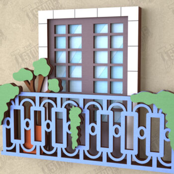 Intra απο ξύλο plywood Χρώμα wenge 3mm-4mm πάχος - Διακοσμητικό Πακέτο Μπαλκονιού με στρώσεις | CNC Δίασταση 20x20 cm INTRAFABR-98692109 - Image 6