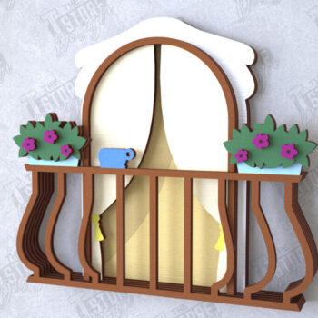 Intra απο ξύλο plywood Χρώμα wenge 3mm-4mm πάχος - Διακοσμητικό Πακέτο Μπαλκονιού με στρώσεις | CNC Δίασταση 20x20 cm INTRAFABR-98692109 - Image 8