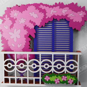 Intra απο ξύλο plywood  Χρώμα wenge 3mm-4mm πάχος - Διακοσμητικό Μπαλκόνι με στρώσεις | Τέχνη τοίχου Δίασταση 40x50 cm INTRAFABR-121326095 - Image 1