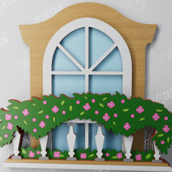 Intra απο ξύλο plywood  Χρώμα wenge 3mm-4mm πάχος - Διακοσμητικό Μπαλκόνι με στρώσεις | Τέχνη τοίχου Δίασταση 40x50 cm INTRAFABR-121326075 - Image 1