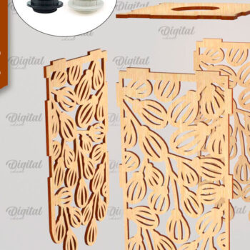 Intra απο ξύλο plywood Χρώμα wenge 3mm-4mm πάχος - Διακοσμητική ελαφριά . Ξύλινο Φωτιστικό Δίασταση 30x20 cm INTRAFABR-115434247 - Image 3