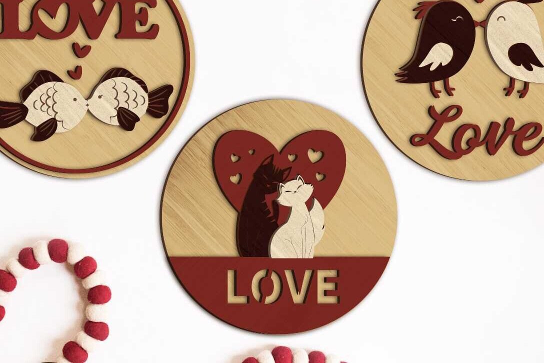 Intra απο ξύλο plywood  Χρώμα wenge 3mm-4mm πάχος - Πρότυπα διακοσμητικών πάνελ τοίχου αγάπης Δίασταση 14x14 cm INTRAFABR-98336637