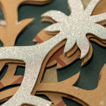 Intra απο ξύλο plywood  Χρώμα wenge 3mm-4mm πάχος - Διακοσμητικό κόψιμο Mandala 3D Layered Δίασταση 4x4 cm INTRAFABR-98635905 - Image 7