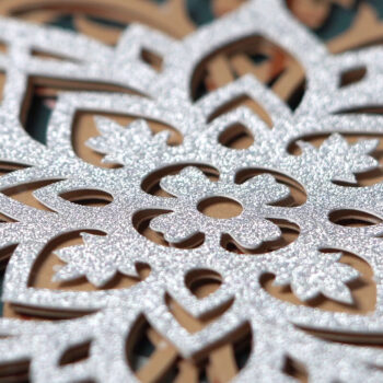 Intra απο ξύλο plywood  Χρώμα wenge 3mm-4mm πάχος - Διακοσμητικό κόψιμο Mandala 3D Layered Δίασταση 4x4 cm INTRAFABR-98635905 - Image 9