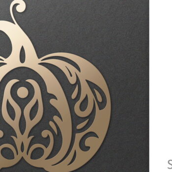 Intra απο ξύλο plywood  Χρώμα wenge 3mm-4mm πάχος - Διακοσμητικό κομμένο Mandala Pumpkin Δίασταση 30x30 cm INTRAFABR-98635807 - Image 1