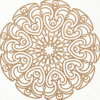 Intra απο ξύλο plywood  Χρώμα wenge 3mm-4mm πάχος - Διακοσμητικό Mandala Papercut Δίασταση 30x30 cm INTRAFABR-98692283 - Image 1