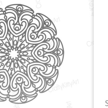 Intra απο ξύλο plywood  Χρώμα wenge 3mm-4mm πάχος - Διακοσμητικό Mandala Papercut Δίασταση 30x30 cm INTRAFABR-98692283 - Image 2