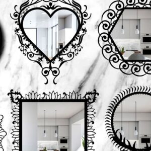 Intra απο ξύλο plywood  Χρώμα wenge 3mm-4mm πάχος - Διακοσμητικό Πλαίσιο Καθρέφτη Δέσμη κοπής Laser Δίασταση 30x30 cm INTRAFABR-9044074