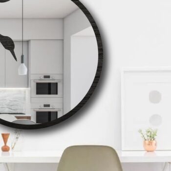 Intra απο ξύλο plywood  Χρώμα wenge 3mm-4mm πάχος - Διακοσμητικό Πλαίσιο Καθρέφτη Δέσμη κοπής Laser Δίασταση 30x30 cm INTRAFABR-9044074 - Image 2