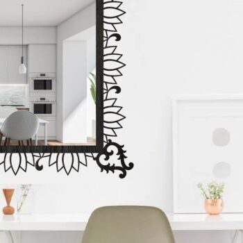 Intra απο ξύλο plywood  Χρώμα wenge 3mm-4mm πάχος - Διακοσμητικό Πλαίσιο Καθρέφτη Δέσμη κοπής Laser Δίασταση 30x30 cm INTRAFABR-9044074 - Image 6