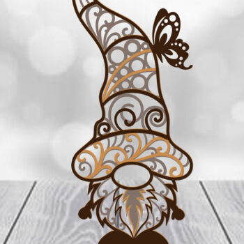 Intra απο ξύλο plywood  Χρώμα wenge 3mm-4mm πάχος - Διακοσμητικό πολυστρωματικό πρότυπο Gnome Δίασταση 3x8 cm INTRAFABR-32856510 - Image 1