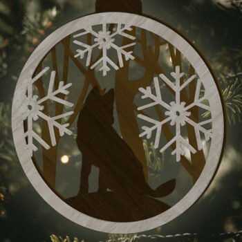 Intra απο ξύλο plywood Χρώμα wenge 3mm-4mm πάχος - Διακοσμητικό στολίδι, Παιχνίδι Χριστουγεννιάτικου Δέντρου Δίασταση 4x4 cm INTRAFABR-53996042 - Image 1