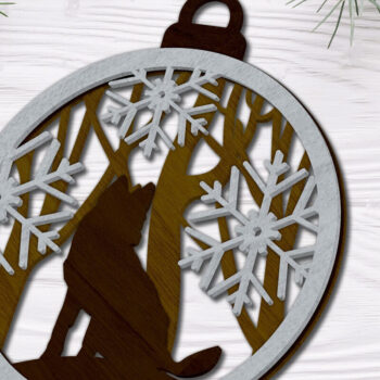 Intra απο ξύλο plywood Χρώμα wenge 3mm-4mm πάχος - Διακοσμητικό στολίδι, Παιχνίδι Χριστουγεννιάτικου Δέντρου Δίασταση 4x4 cm INTRAFABR-53996042 - Image 3