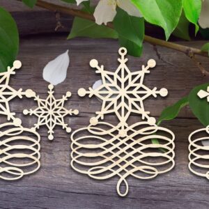 Intra απο ξύλο plywood  Χρώμα wenge 3mm-4mm πάχος - Διακοσμητικό Στολίδι V1 Δίασταση 6x6 cm INTRAFABR-93545096