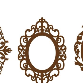 Intra απο ξύλο plywood  Χρώμα wenge 3mm-4mm πάχος - Διακοσμητικό Οβάλ Πλαίσιο Καθρέφτη Κοπή Laser Δίασταση 20x25 cm INTRAFABR-66900284 - Image 3