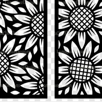 Intra απο ξύλο plywood  Χρώμα wenge 3mm-4mm πάχος - Διακοσμητικά πάνελ με ηλιοτρόπια Δίασταση 40x50 cm INTRAFABR-98692207 - Image 2