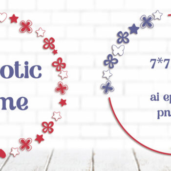 Intra απο ξύλο plywood  Χρώμα wenge 3mm-4mm πάχος - Διακοσμητικό Patriotic Στρογγυλό Πλαίσιο Δίασταση 20x20 cm INTRAFABR-112492225 - Image 1