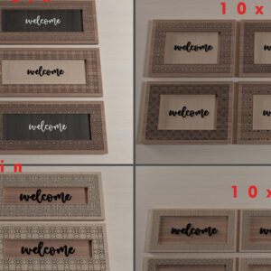 Intra απο ξύλο plywood  Χρώμα wenge 3mm-4mm πάχος - Διακοσμητικό σχέδιο Κορνίζας ΣΕΤ 296 Δίασταση 20x25 cm INTRAFABR-112492224