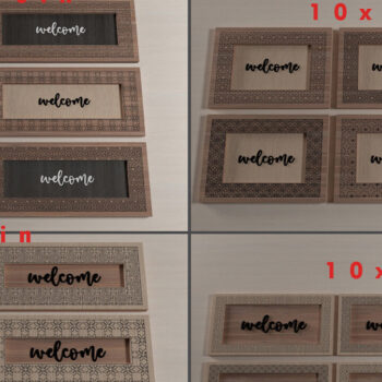 Intra απο ξύλο plywood  Χρώμα wenge 3mm-4mm πάχος - Διακοσμητικό σχέδιο Κορνίζας ΣΕΤ 296 Δίασταση 20x25 cm INTRAFABR-112492224 - Image 1