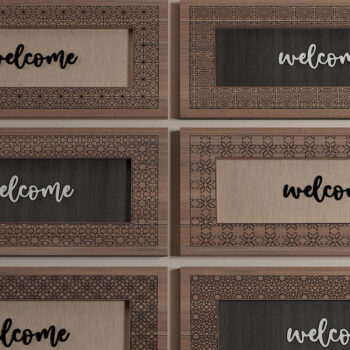 Intra απο ξύλο plywood  Χρώμα wenge 3mm-4mm πάχος - Διακοσμητικό σχέδιο Κορνίζας ΣΕΤ 296 Δίασταση 20x25 cm INTRAFABR-112492224 - Image 2