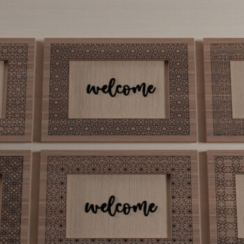 Intra απο ξύλο plywood  Χρώμα wenge 3mm-4mm πάχος - Διακοσμητικό σχέδιο Κορνίζας ΣΕΤ 296 Δίασταση 20x25 cm INTRAFABR-112492224 - Image 3