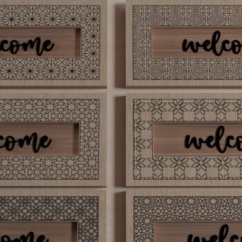 Intra απο ξύλο plywood  Χρώμα wenge 3mm-4mm πάχος - Διακοσμητικό σχέδιο Κορνίζας ΣΕΤ 296 Δίασταση 20x25 cm INTRAFABR-112492224 - Image 4