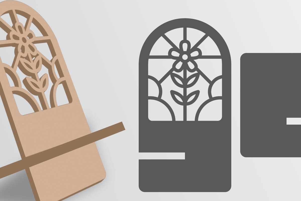 Intra απο ξύλο plywood  Χρώμα wenge 3mm-4mm πάχος - Διακοσμητική θήκη τηλεφώνου Lasercut Δίασταση 30x20 cm INTRAFABR-82070164