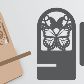 Intra απο ξύλο plywood  Χρώμα wenge 3mm-4mm πάχος - Διακοσμητική θήκη τηλεφώνου Lasercut Δίασταση 30x20 cm INTRAFABR-82069577 - Image 1