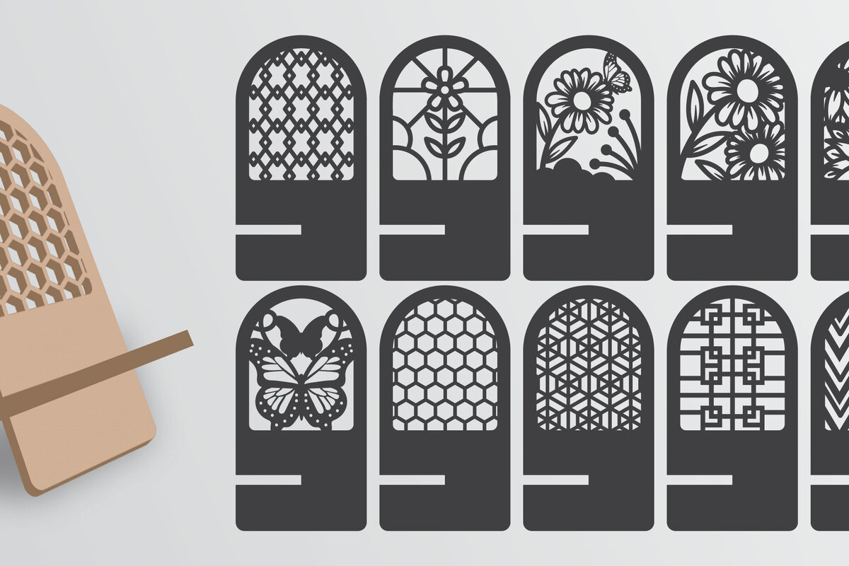 Intra απο ξύλο plywood  Χρώμα wenge 3mm-4mm πάχος - Διακοσμητική θήκη τηλεφώνου Lasercut Δίασταση 30x20 cm INTRAFABR-81927270