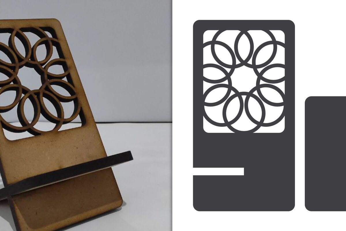 Intra απο ξύλο plywood  Χρώμα wenge 3mm-4mm πάχος - Διακοσμητική θήκη τηλεφώνου Lasercut Δίασταση 30x20 cm INTRAFABR-97871516