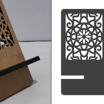 Intra απο ξύλο plywood  Χρώμα wenge 3mm-4mm πάχος - Διακοσμητική θήκη τηλεφώνου Lasercut Δίασταση 30x20 cm INTRAFABR-97958664 - Image 1