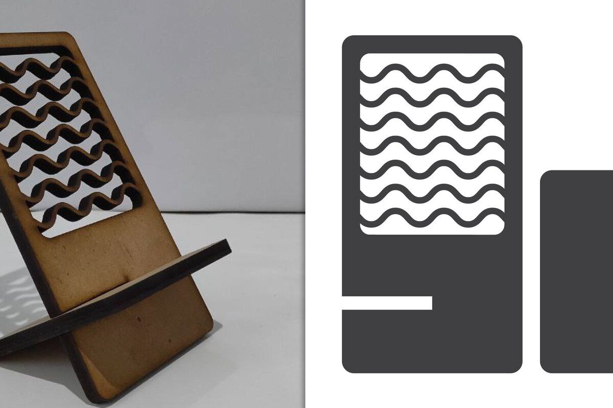 Intra απο ξύλο plywood  Χρώμα wenge 3mm-4mm πάχος - Διακοσμητική θήκη τηλεφώνου Lasercut Δίασταση 30x20 cm INTRAFABR-97869471