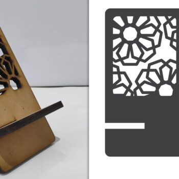 Intra απο ξύλο plywood  Χρώμα wenge 3mm-4mm πάχος - Διακοσμητική θήκη τηλεφώνου Lasercut Δίασταση 30x20 cm INTRAFABR-98636053 - Image 1