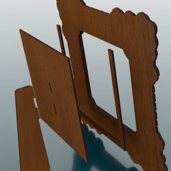 Intra απο ξύλο plywood  Χρώμα wenge 3mm-4mm πάχος - Διακοσμητική κορνίζα φωτογραφιών Δίασταση 300x300 cm INTRAFABR-98389432 - Image 3