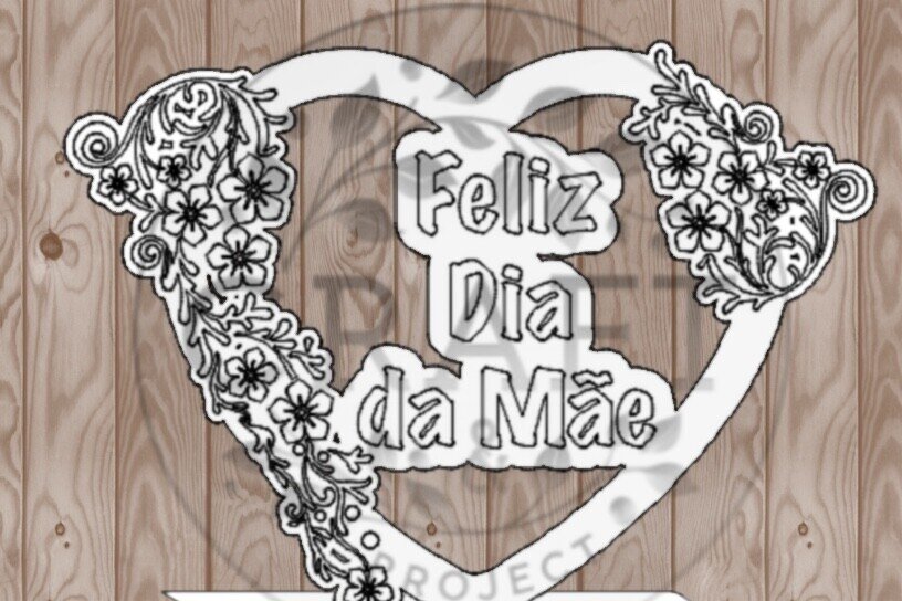 Intra απο ξύλο plywood  Χρώμα wenge 3mm-4mm πάχος - Διακοσμητική πλακέτα "Happy Mother's Day" Δίασταση 20x20 cm INTRAFABR-119069337