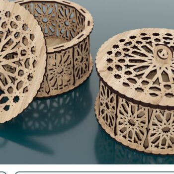 Intra απο ξύλο plywood  Χρώμα wenge 3mm-4mm πάχος - Διακοσμητικό στρογγυλό ξύλινο κουτί δώρου Αρχεία Δίασταση 165x165 cm INTRAFABR-98389512 - Image 1