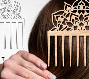 Intra απο ξύλο plywood  Χρώμα wenge 3mm-4mm πάχος - Διακοσμητική πλαϊνή χτένα με λέιζερ Δίασταση 20x20 cm INTRAFABR-47072690