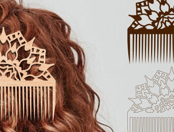 Intra απο ξύλο plywood  Χρώμα wenge 3mm-4mm πάχος - Διακοσμητικές πλαϊνές χτένες μαλλιών με λέιζερ Δίασταση 20x20 cm INTRAFABR-97562410 - Image 1