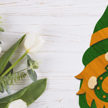 Intra απο ξύλο plywood Χρώμα wenge 3mm-4mm πάχος - Διακοσμητικό Gnome για την ημέρα του Αγίου Πατρικίου Δίασταση 34x7 cm INTRAFABR-81735727 - Image 2