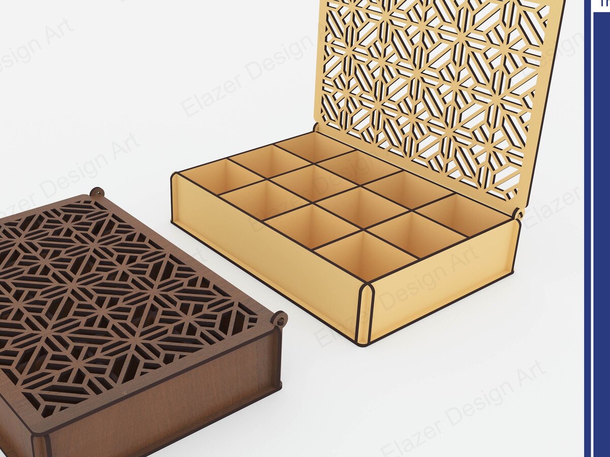 Intra απο ξύλο plywood  Χρώμα wenge 3mm-4mm πάχος - Διακοσμητικό κουτί αποθήκευσης με λέιζερ Δίασταση 250x180 cm INTRAFABR-82326840