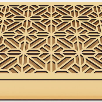 Intra απο ξύλο plywood  Χρώμα wenge 3mm-4mm πάχος - Διακοσμητικό κουτί αποθήκευσης με λέιζερ Δίασταση 250x180 cm INTRAFABR-82326840 - Image 3