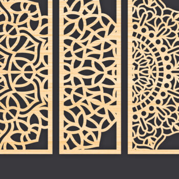 Intra απο ξύλο plywood  Χρώμα wenge 3mm-4mm πάχος - Διακοσμητικό Panel Wall Deco Δίασταση 6x6 cm INTRAFABR-118006195 - Image 1