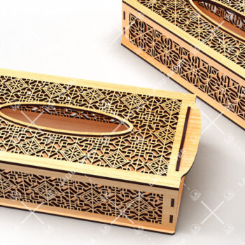 Intra απο ξύλο plywood  Χρώμα wenge 3mm-4mm πάχος - Πακέτο διακοσμητικής θήκης χαρτιού Δίασταση 6x6 cm INTRAFABR-113537181 - Image 2