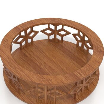 Intra απο ξύλο plywood  Χρώμα wenge 3mm-4mm πάχος - Διακοσμητικός Δίσκος , Ξύλινο Σκαλιστό Δίασταση 30x20 cm INTRAFABR-113537264 - Image 2