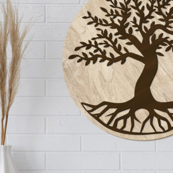 Intra απο ξύλο plywood Χρώμα wenge 3mm-4mm πάχος - Πρότυπο πάνελ τοίχου διακοσμητικό δέντρο Δίασταση 5x14 cm INTRAFABR-113537318 - Image 1