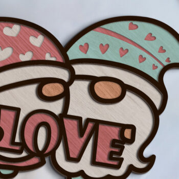 Intra απο ξύλο plywood  Χρώμα wenge 3mm-4mm πάχος - Διακοσμητικά καλικάντρα αγάπης για την ημέρα του Αγίου Βαλεντίνου Δίασταση 7x6 cm INTRAFABR-113537415 - Image 3